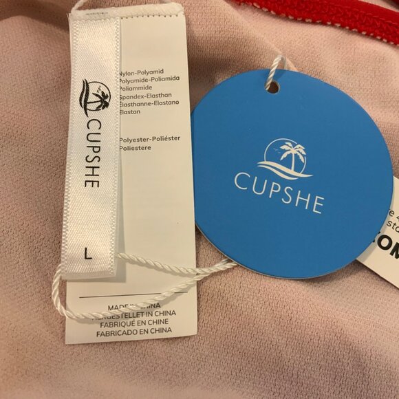 Cupshe Red High Waist Bikini Bottoms Size Large New - Picture 8 of 9